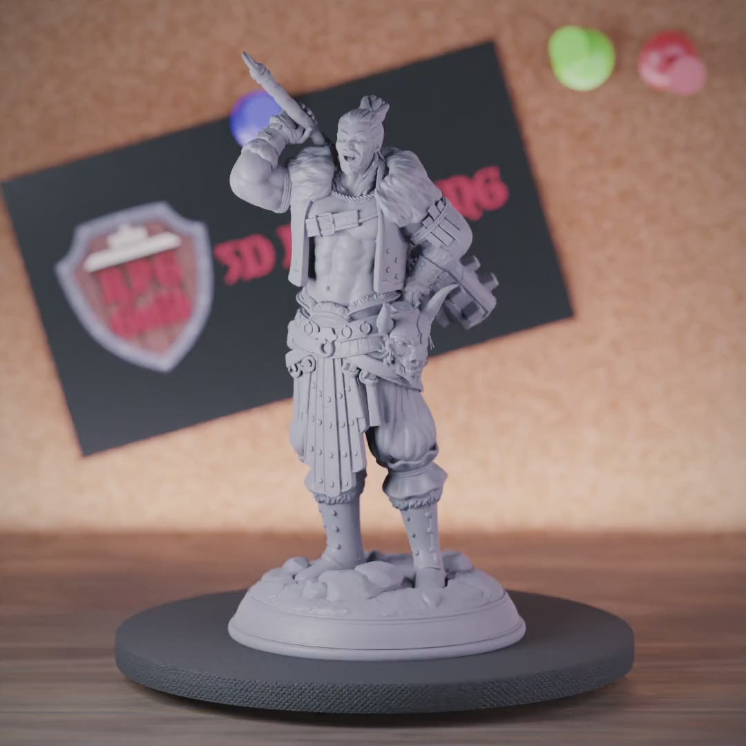 Barbarian 5e | DnD Barbarian Human Ronin Miniature