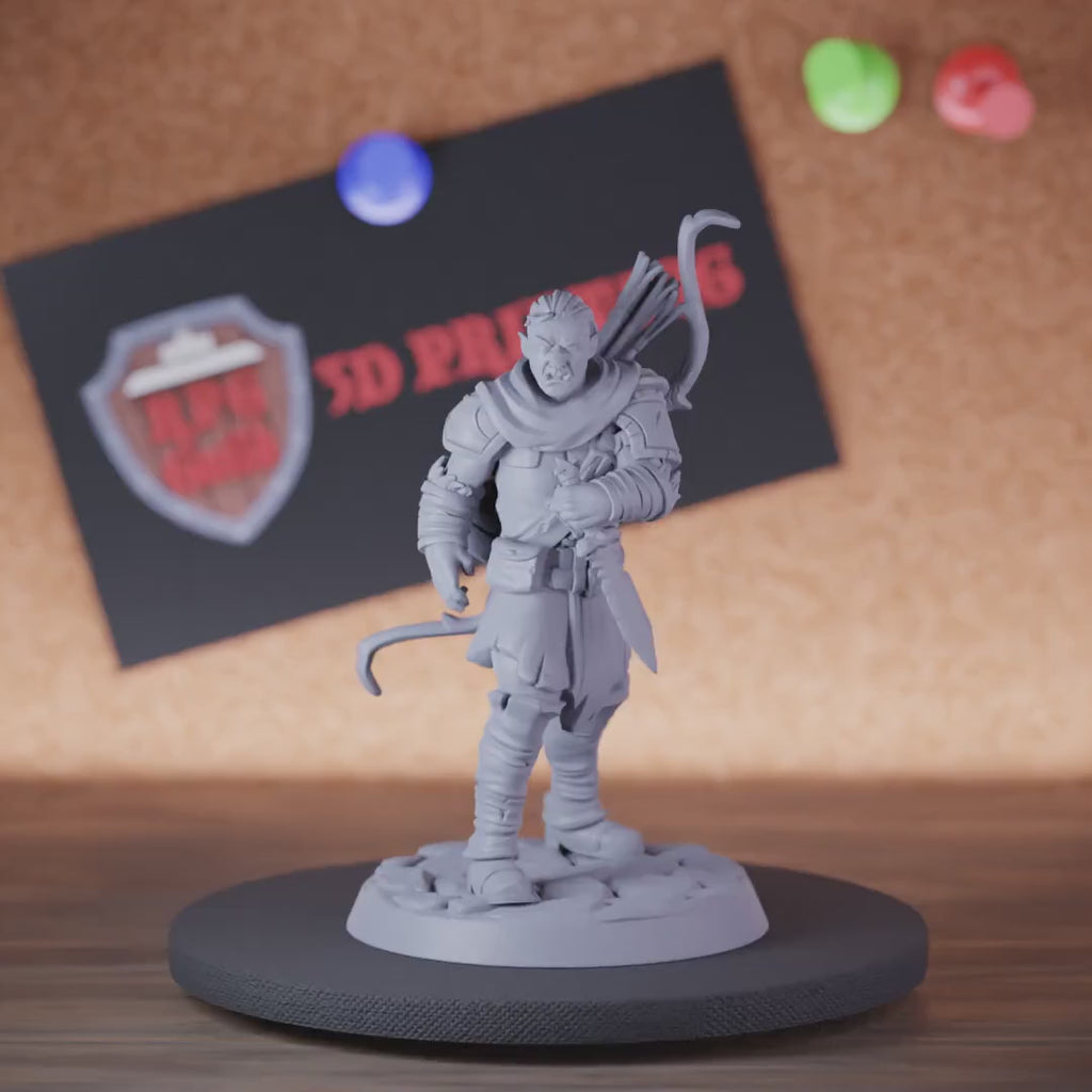 Orc 5e | DnD Half Orc Warrior Dagger Miniature