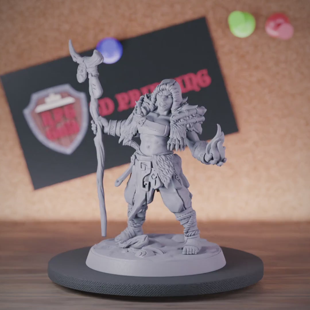 Hexenmeisterin 5e | DnD Miniatur einer weiblichen Nordmann-Hexenmeisterin 