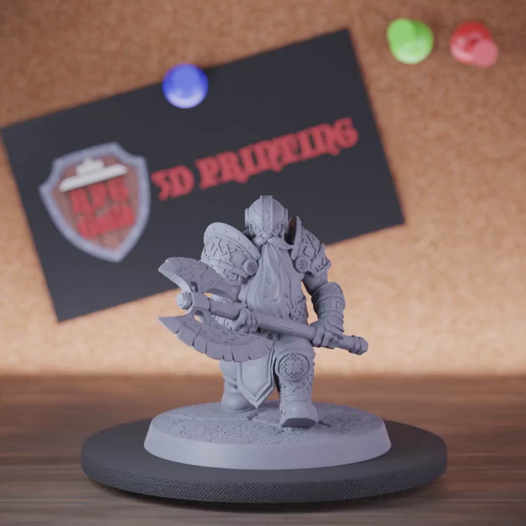 Guard 5e | DnD Dwarf Two Handed Axe Guard Miniature