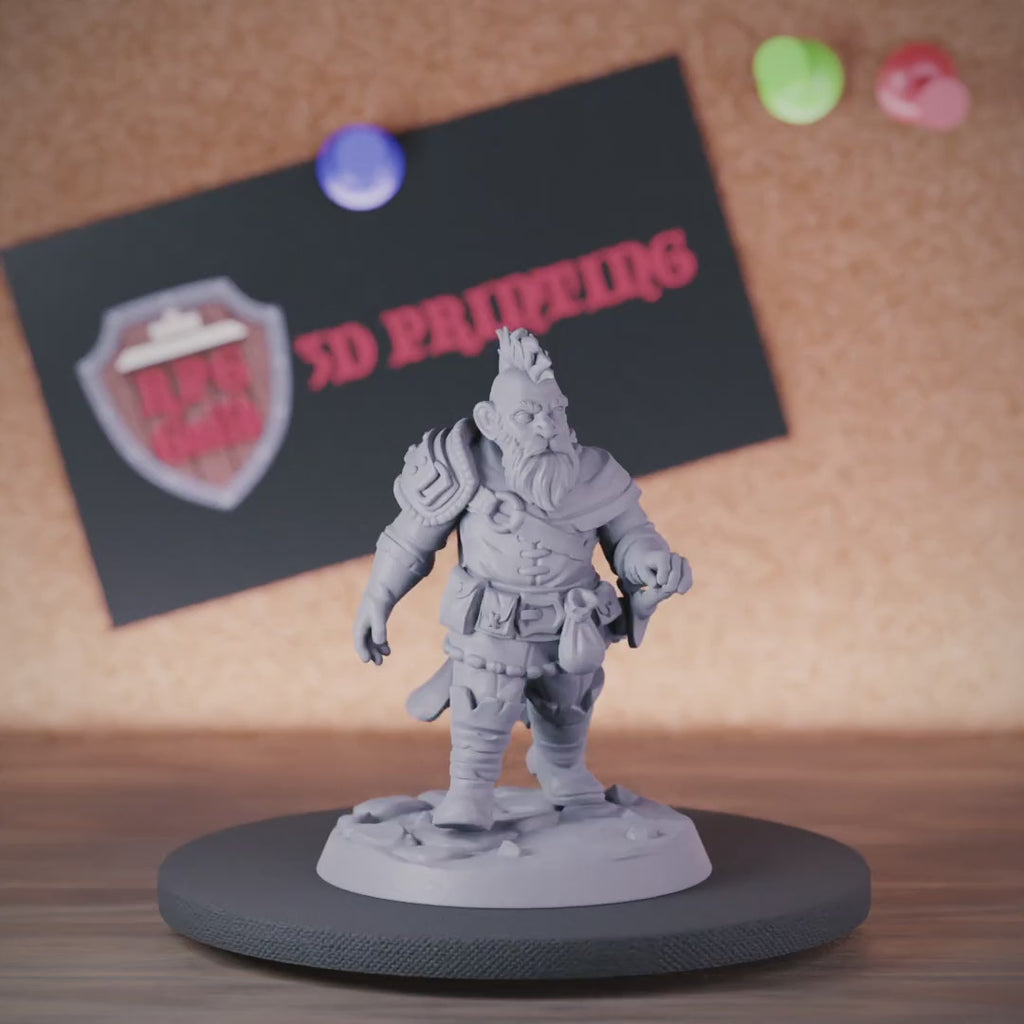 Bergzwerg 5e | DnD Bergzwerg-Kämpferminiatur 