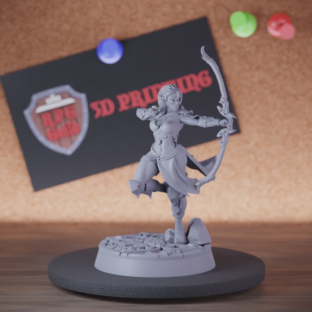 Elf 5e | DnD Female Elf Archer Rogue Miniature