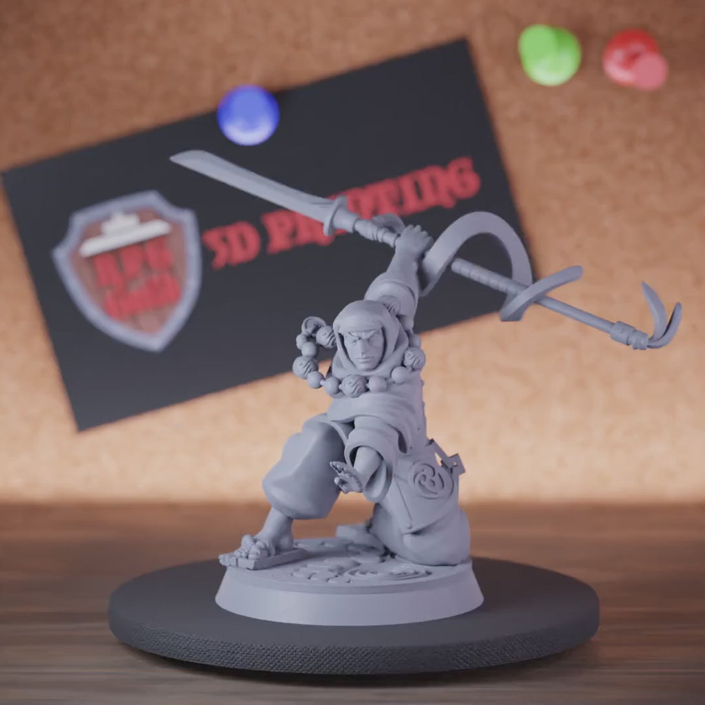 Mönch 5e | DnD Orientalischer Klingenmeister Miniatur 