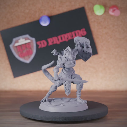 Kobold 5e | DnD Female Kobold Fighter Miniature