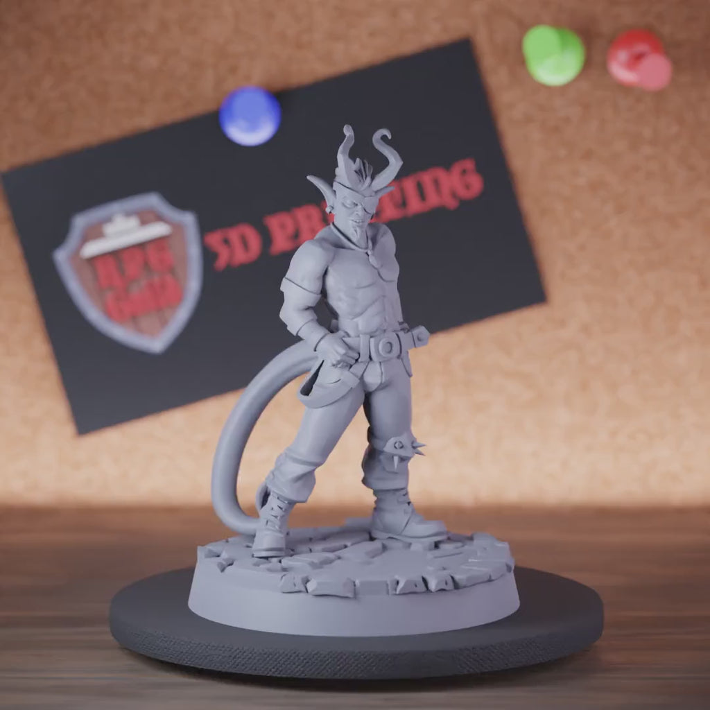 Tiefling 5e | DnD Tiefling Rogue Gangster Miniature