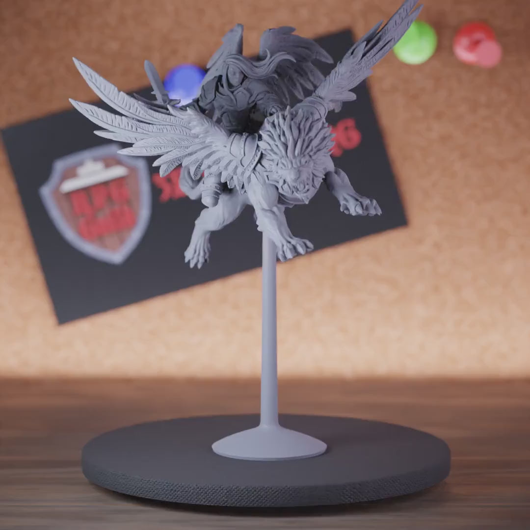 Celestial 5e | DnD Female Celestial Angel Rider Miniature