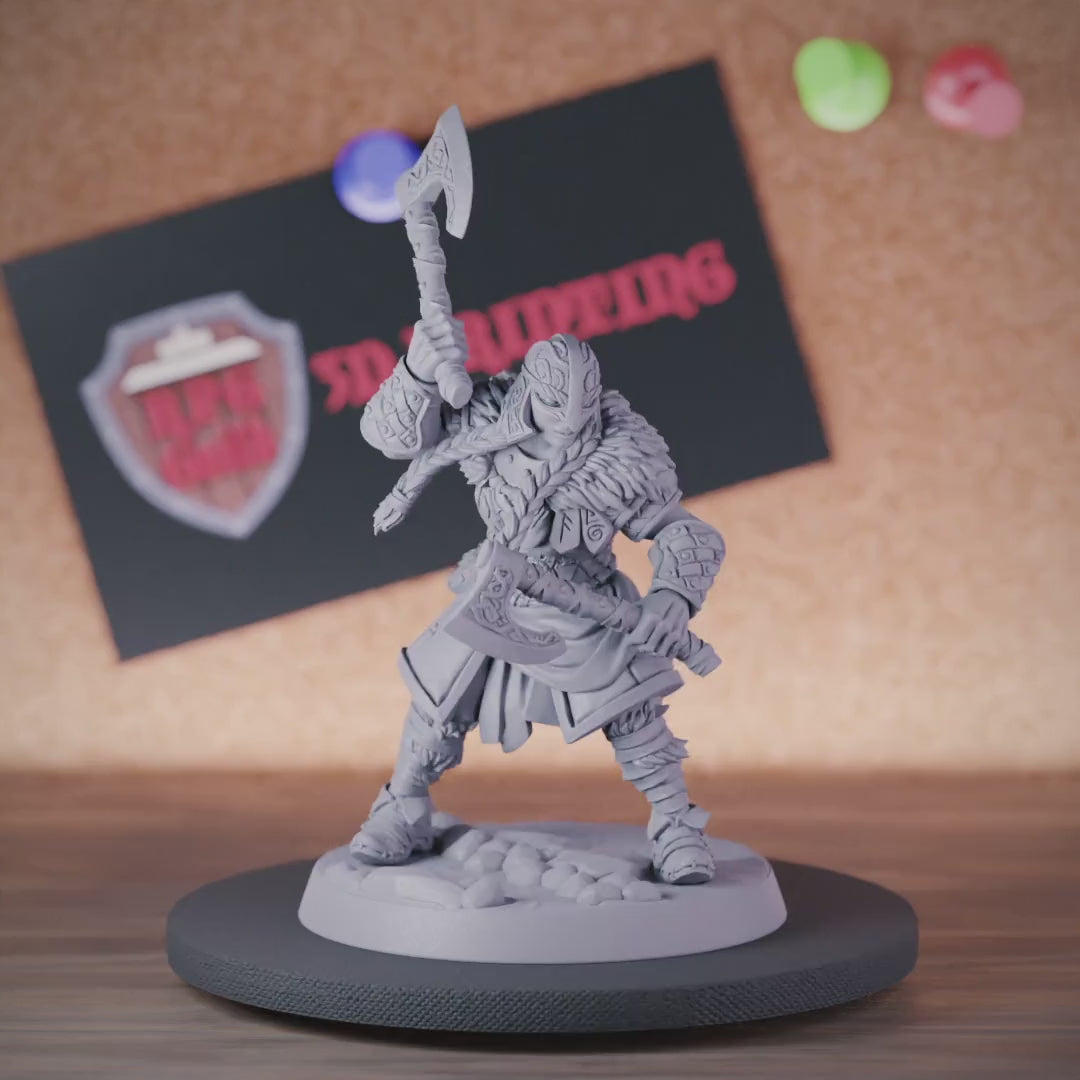 Fighter 5e | DnD Female Fighter Northman Miniature