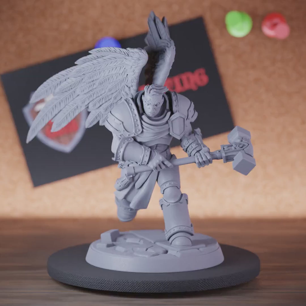 Celestial 5e | DnD Winged Knight Celestial Hammer Miniature