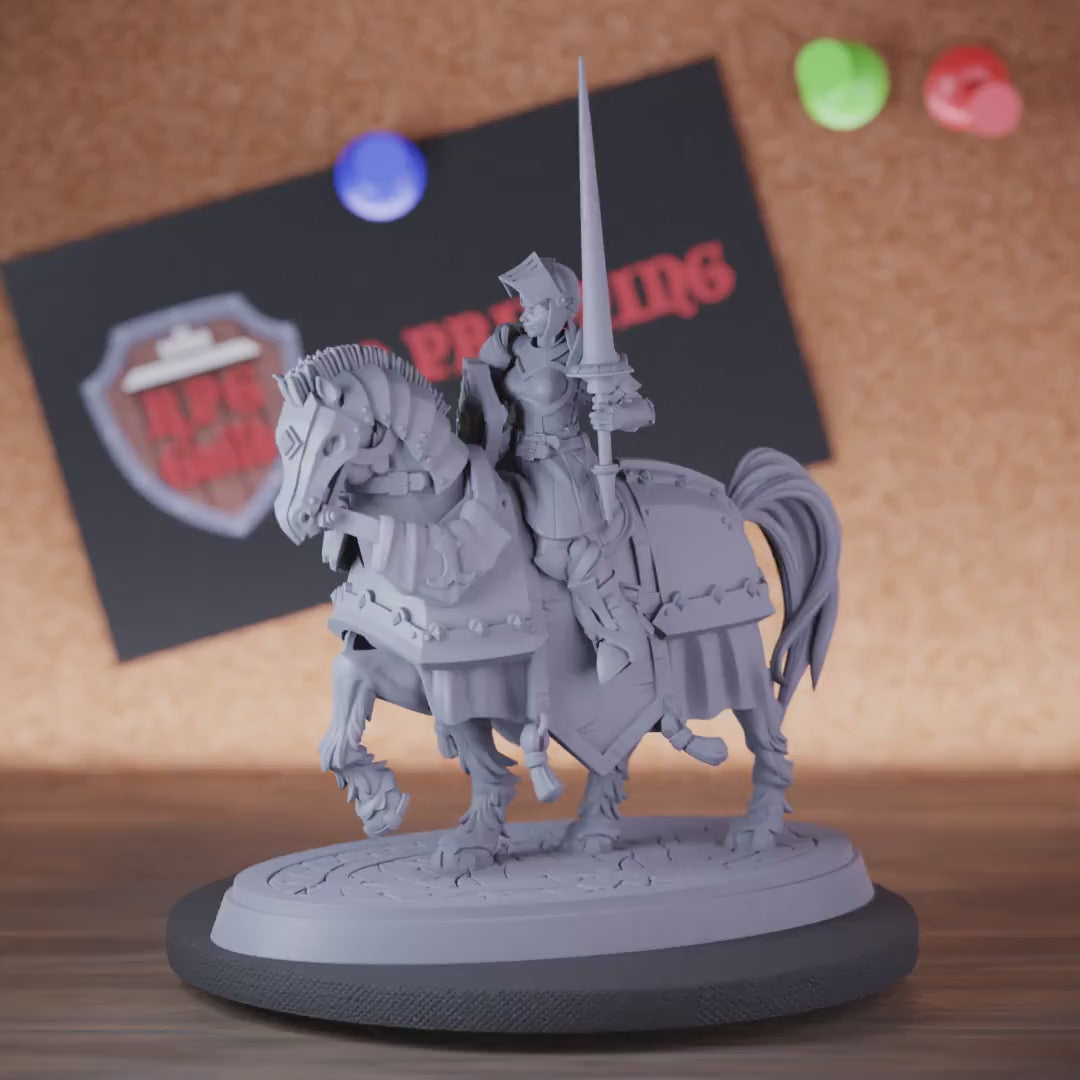 Knight 5e | DnD Female Knight Paladin Rider Miniature