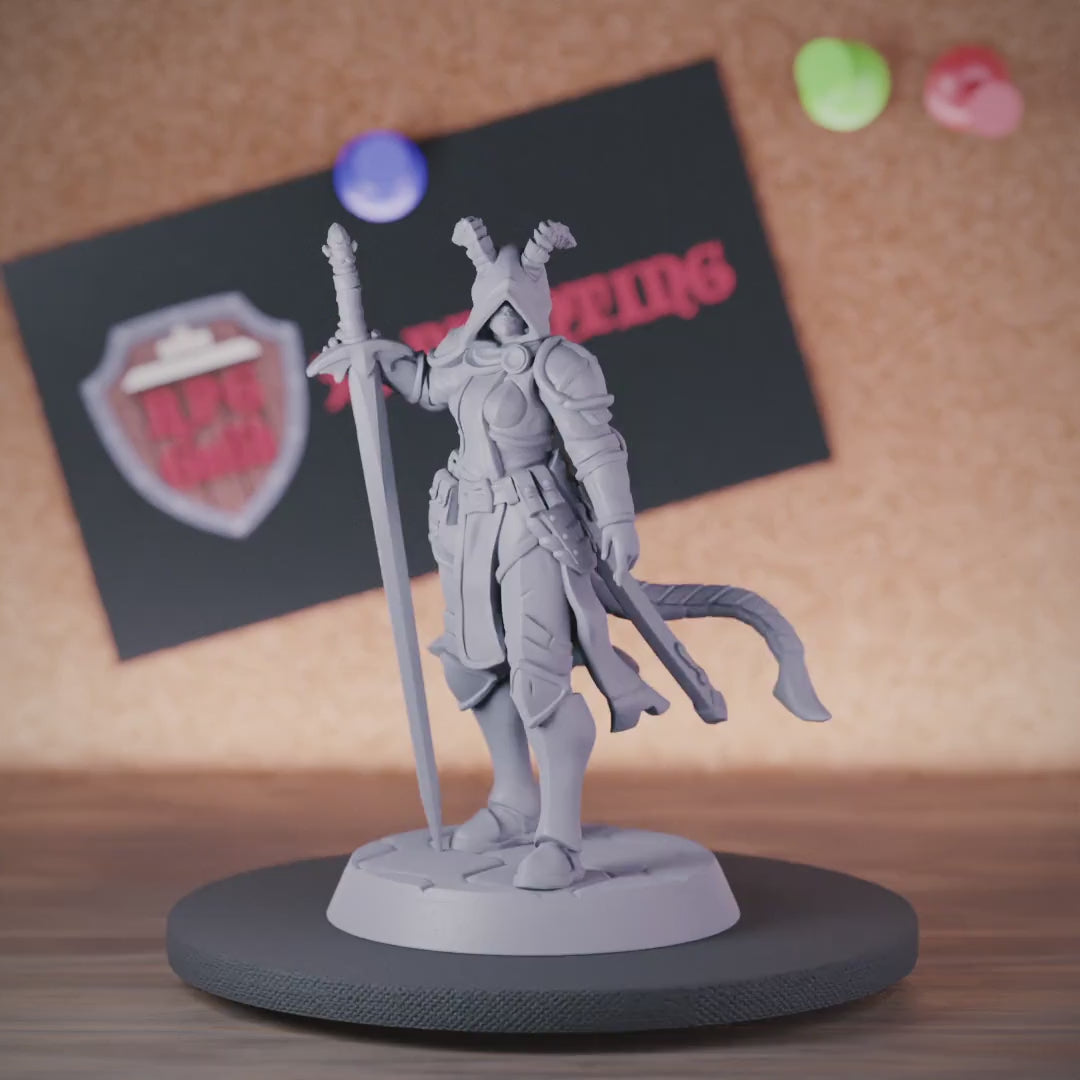 Tiefling 5e | DnD Tiefling Female Paladin Miniature