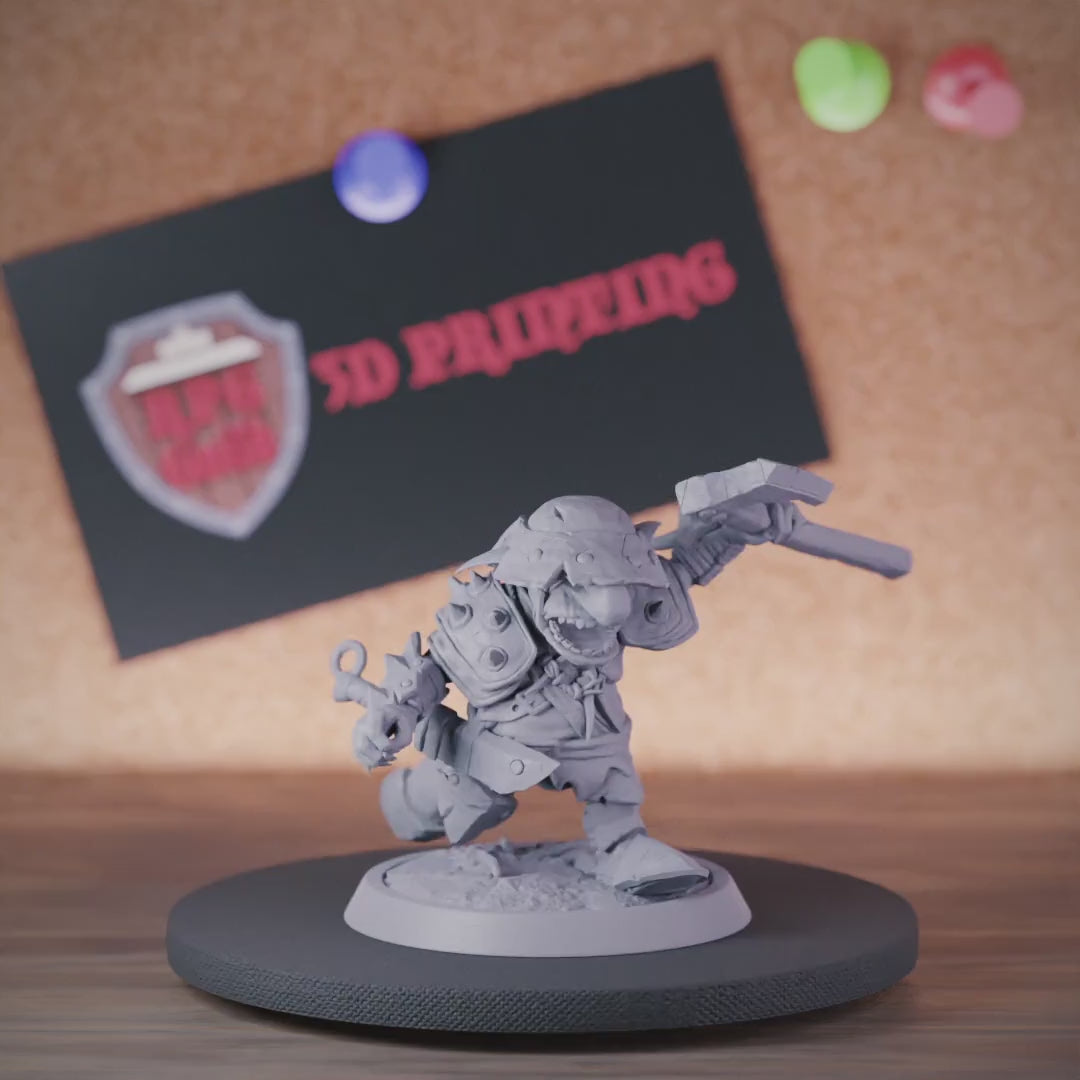 Goblin 5e | DnD Goblin Axe Wielding Miniature