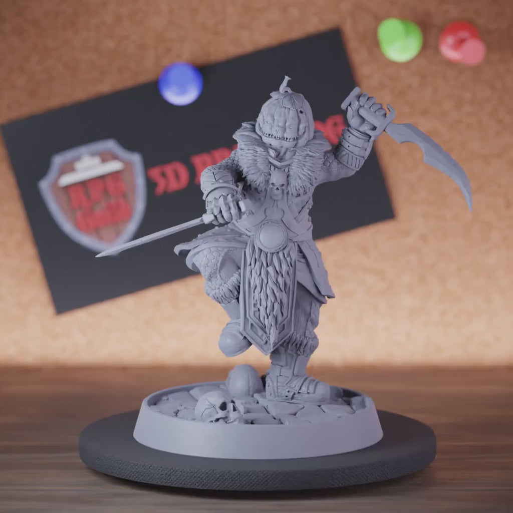 Untote 5e | DnD Kürbiskopf-Schwertkämpfer Miniatur