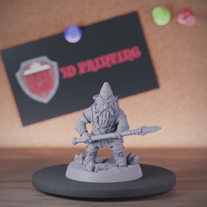 Gnome 5e | DnD Gnome Fighter Miniature