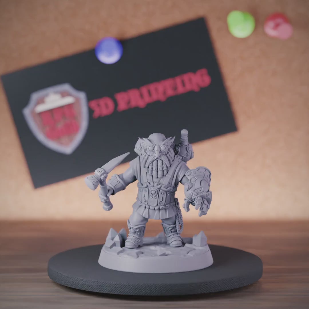 Halfling 5e | DnD Halfling Miner Pickaxe Miniature