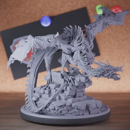 Skeleton Dragon 5e | DnD Undead Skeleton Dragon Miniature