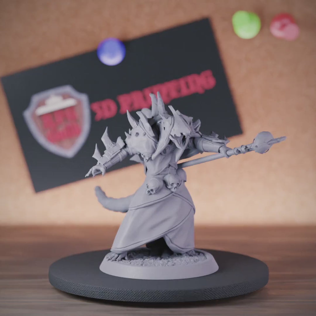 Rattenmenschen 5e | DnD Rattenmenschen Seuchenhexenmeister Miniatur 