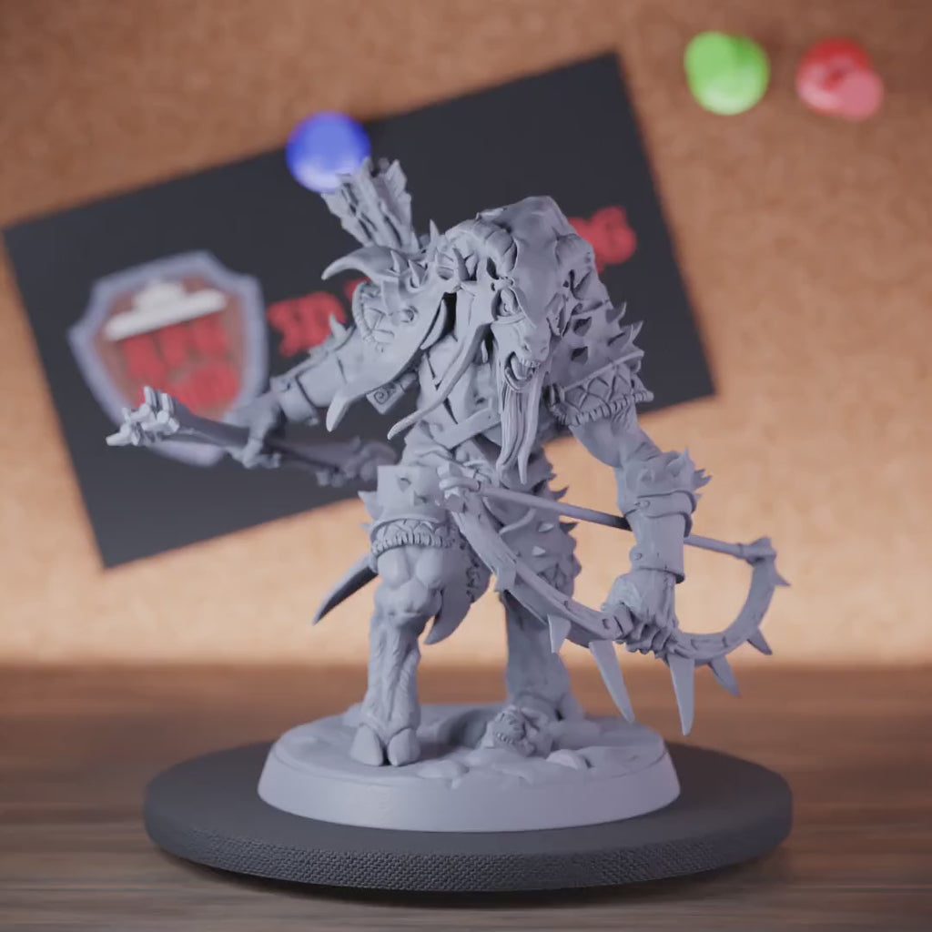 Gobor 5e | DnD Gobor Goatfolk Defender Archer Miniature