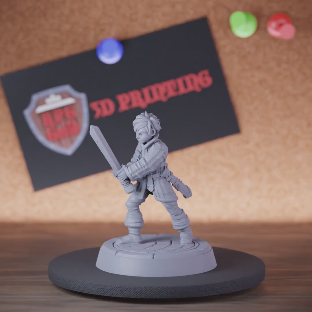 Human 5e | DnD Human Boy Sword Townfolk Npc Miniature
