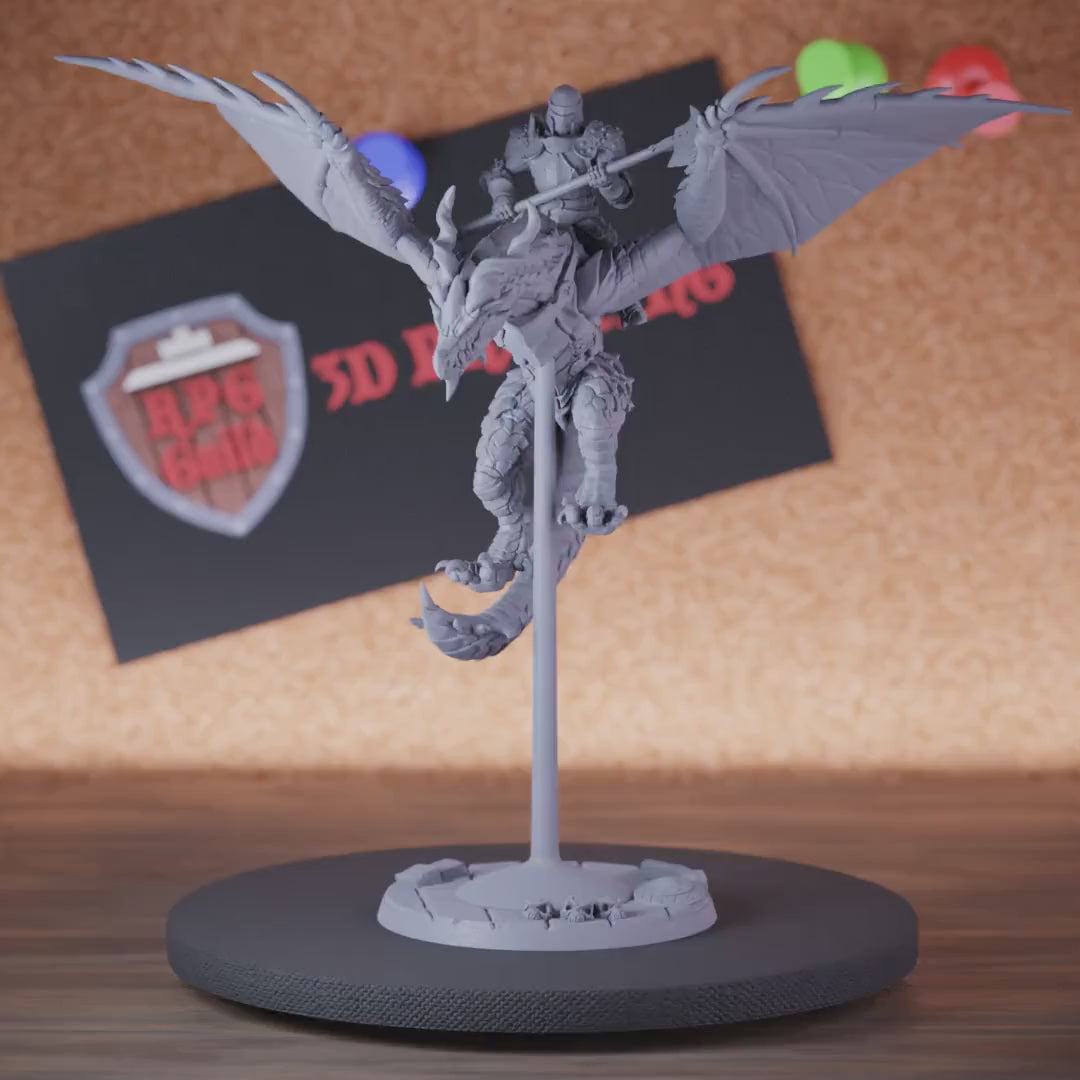 Fighter 5e | DnD Wyvern Rider Haldberd Human Miniature