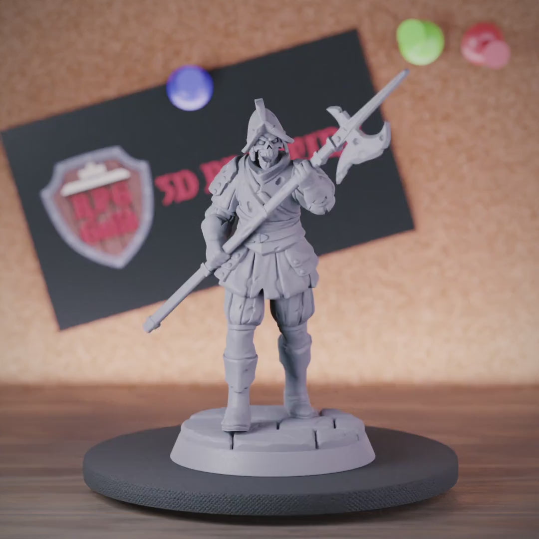 Skeleton 5e | DnD Undead Footman Guard Miniature