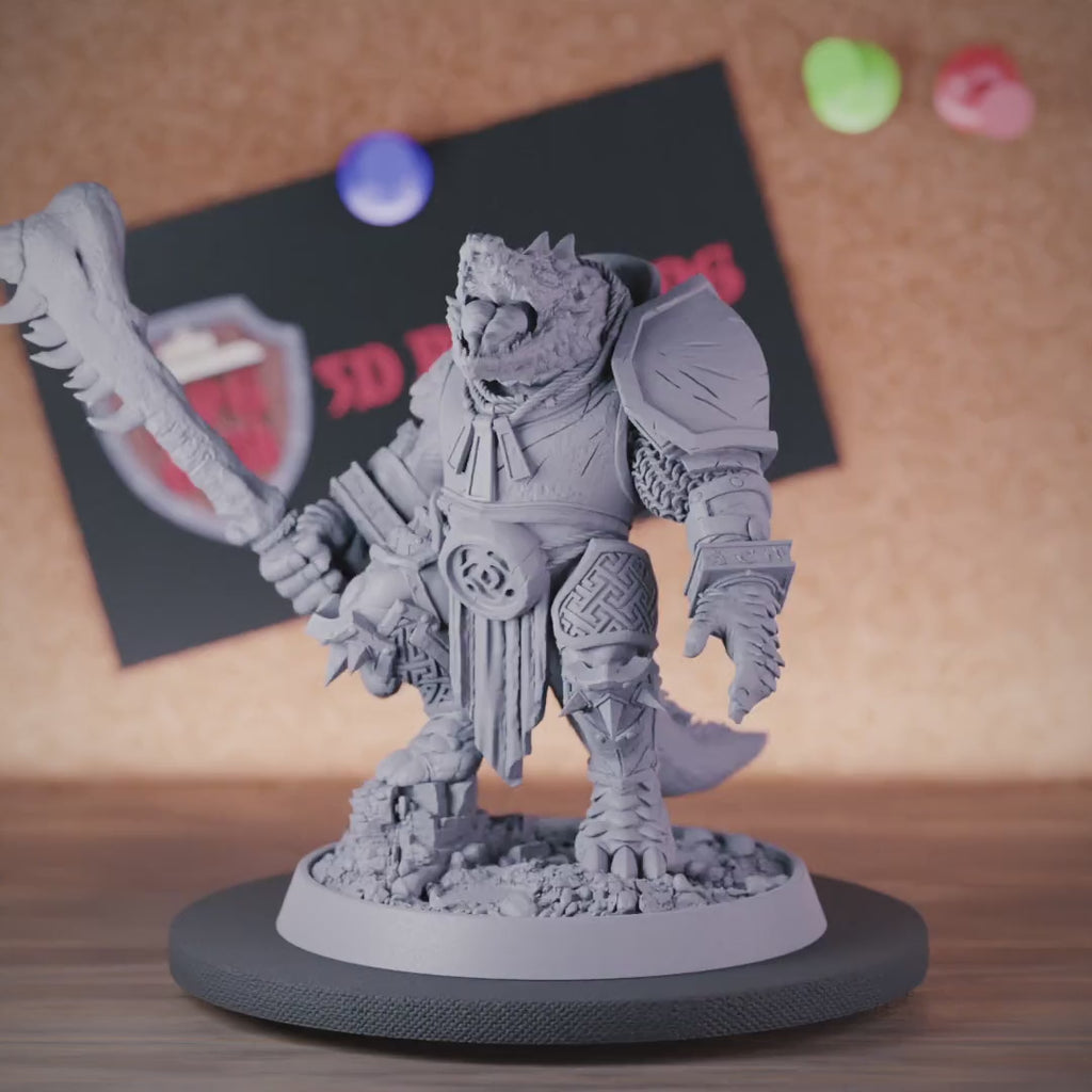 Crocodilian 5e | DnD Crocodilian Fighter Miniature