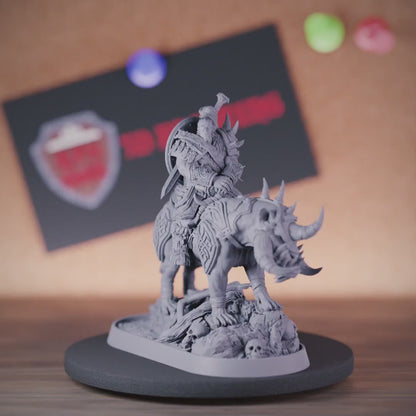 Fighter 5e | DnD Fighter Mounted Miniature