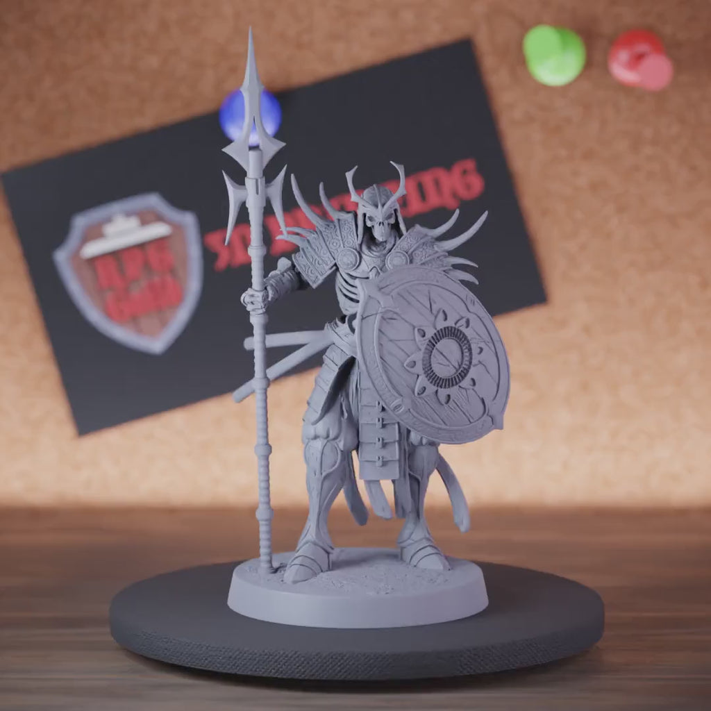 Samurai 5e | DnD Skelett-Speerschild-Miniatur