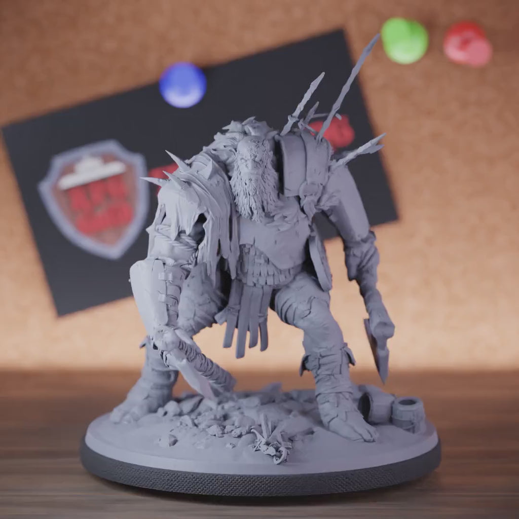 Monstrosity 5e | DnD Tribal Double Axe Giant Miniature