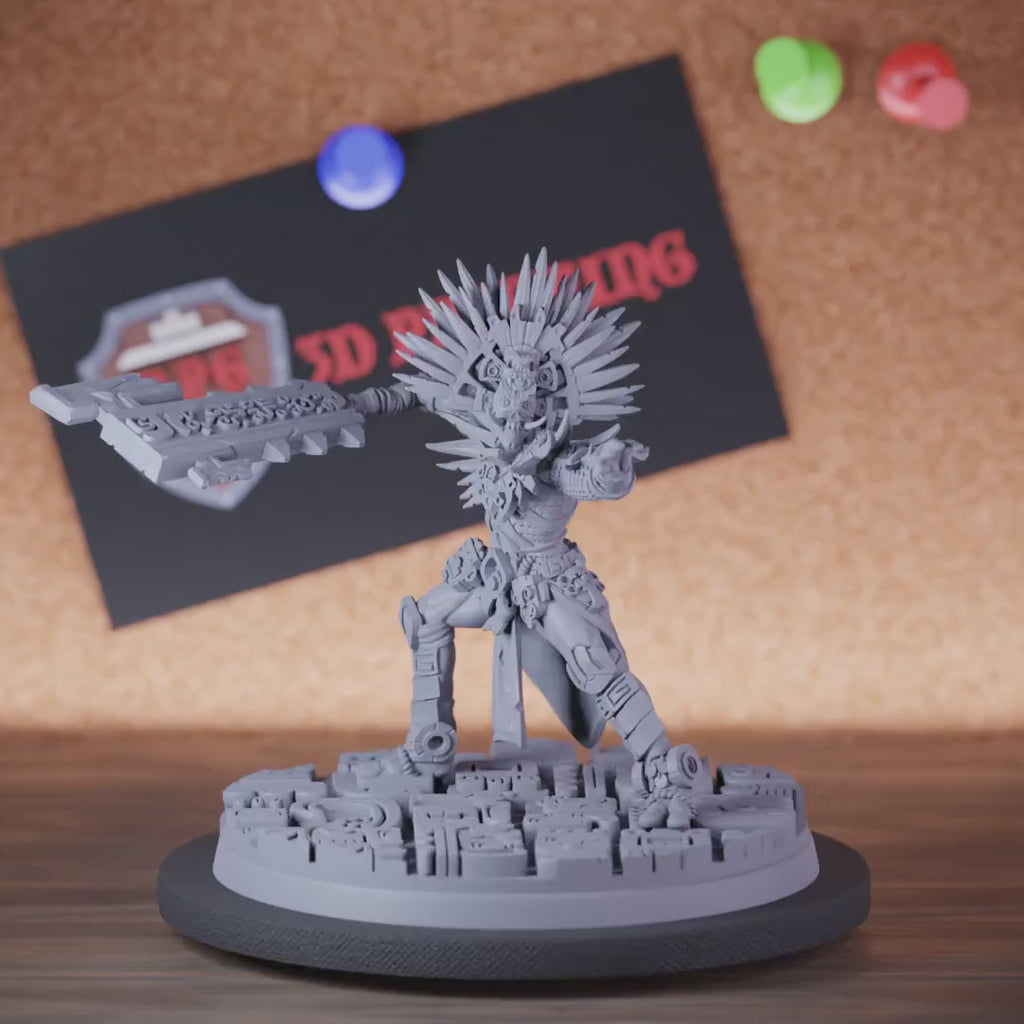 Tribal Fighter 5e | DnD Aztec Warrior Miniature