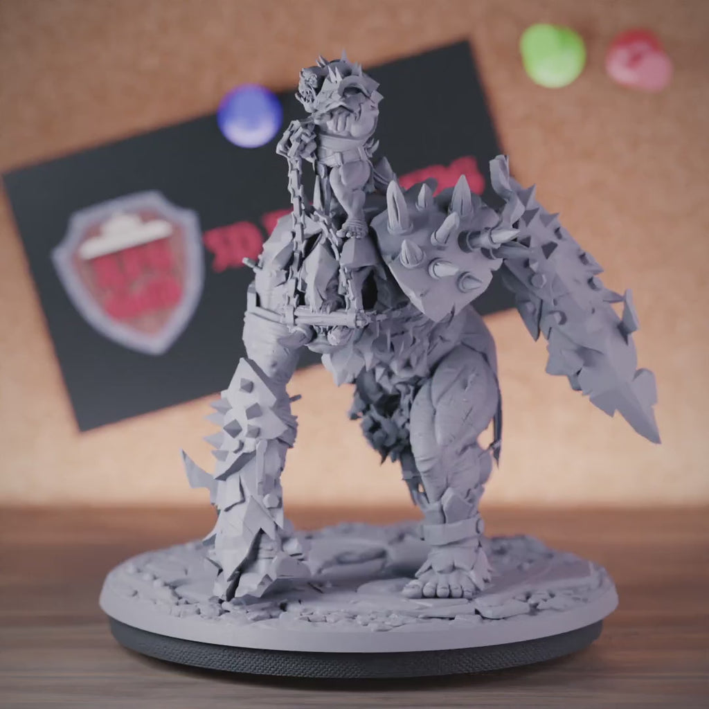Orc 5e | DnD Orc Warchief Troll Rider Miniature