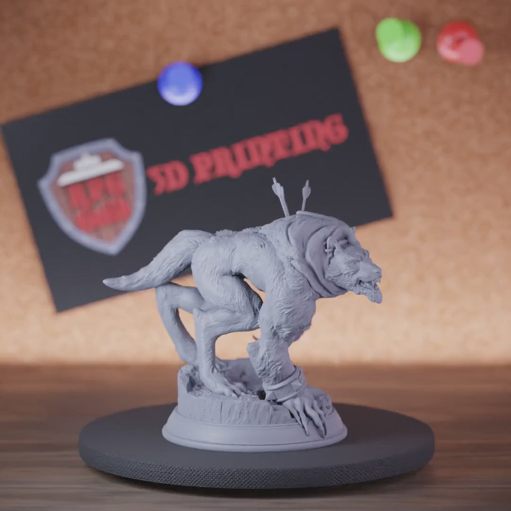 Werewolf 5e | DnD Werewolf Warrior Leader Miniature