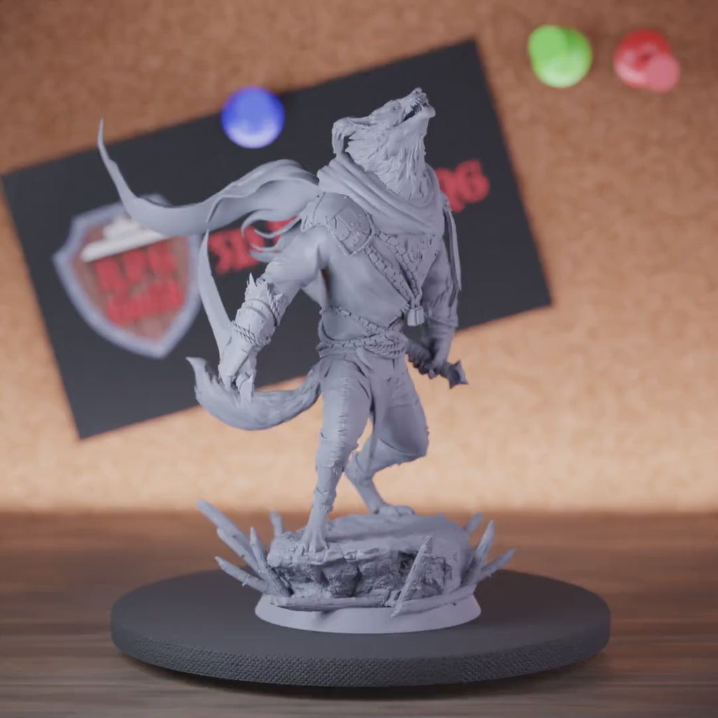 Werewolf 5e | DnD Werewolf Bandit Howl Miniature