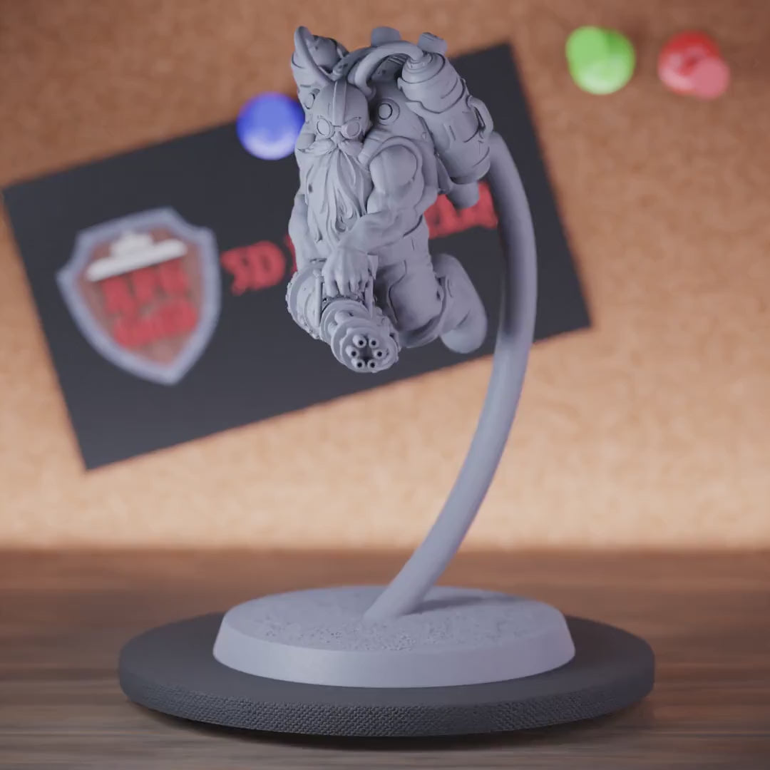 Artificer 5e | DnD Steampunk Aerial Dwarf Miniature