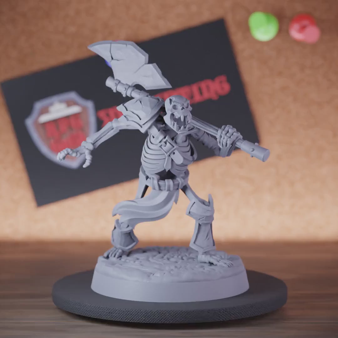 Orc 5e | DnD Orc Skeleton Warrior Battleaxe Miniature