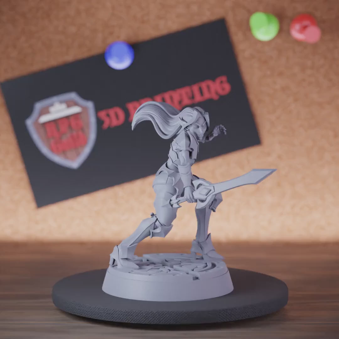 Vampire 5e | DnD Female Vampire Monster Sword Miniature