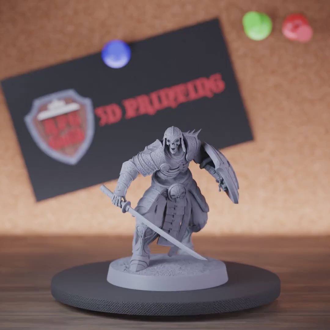 Skeleton 5e | DnD Samurai Skeleton Sword Bladesman Miniature