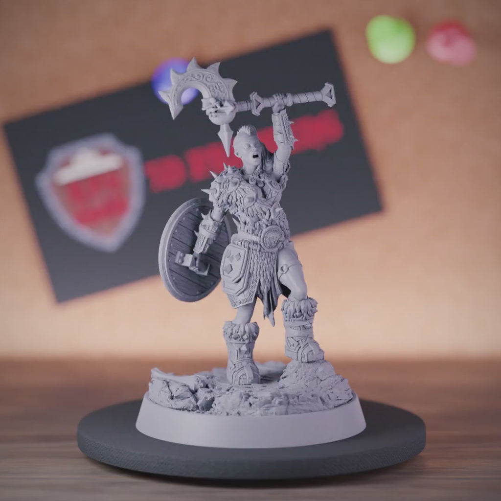 Barbarian 5e | DnD Barbarian Female Battlerager Miniature