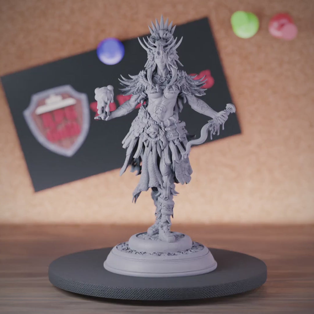 Warlock 5e | DnD Female Warlock Blood Shaman Miniature