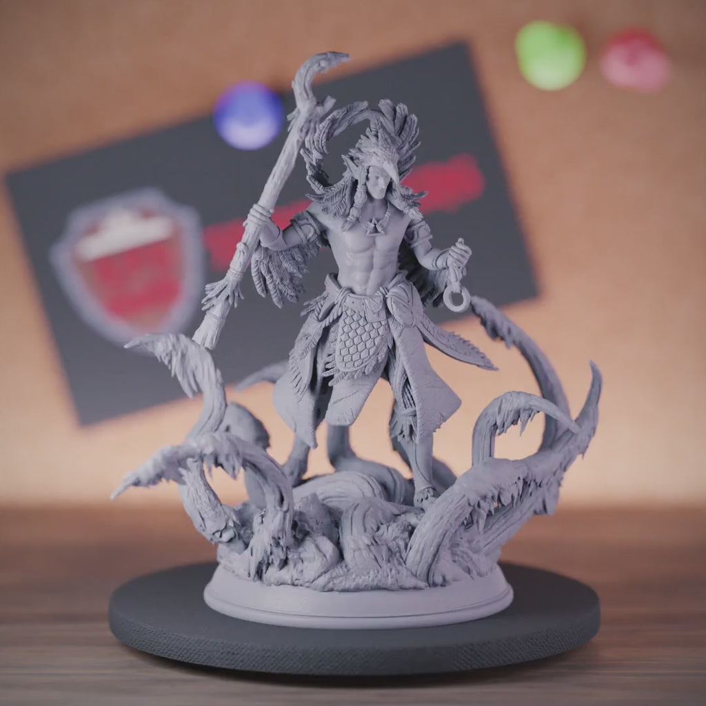 Elf 5e | DnD Elf Druid Spirit Defender Miniature