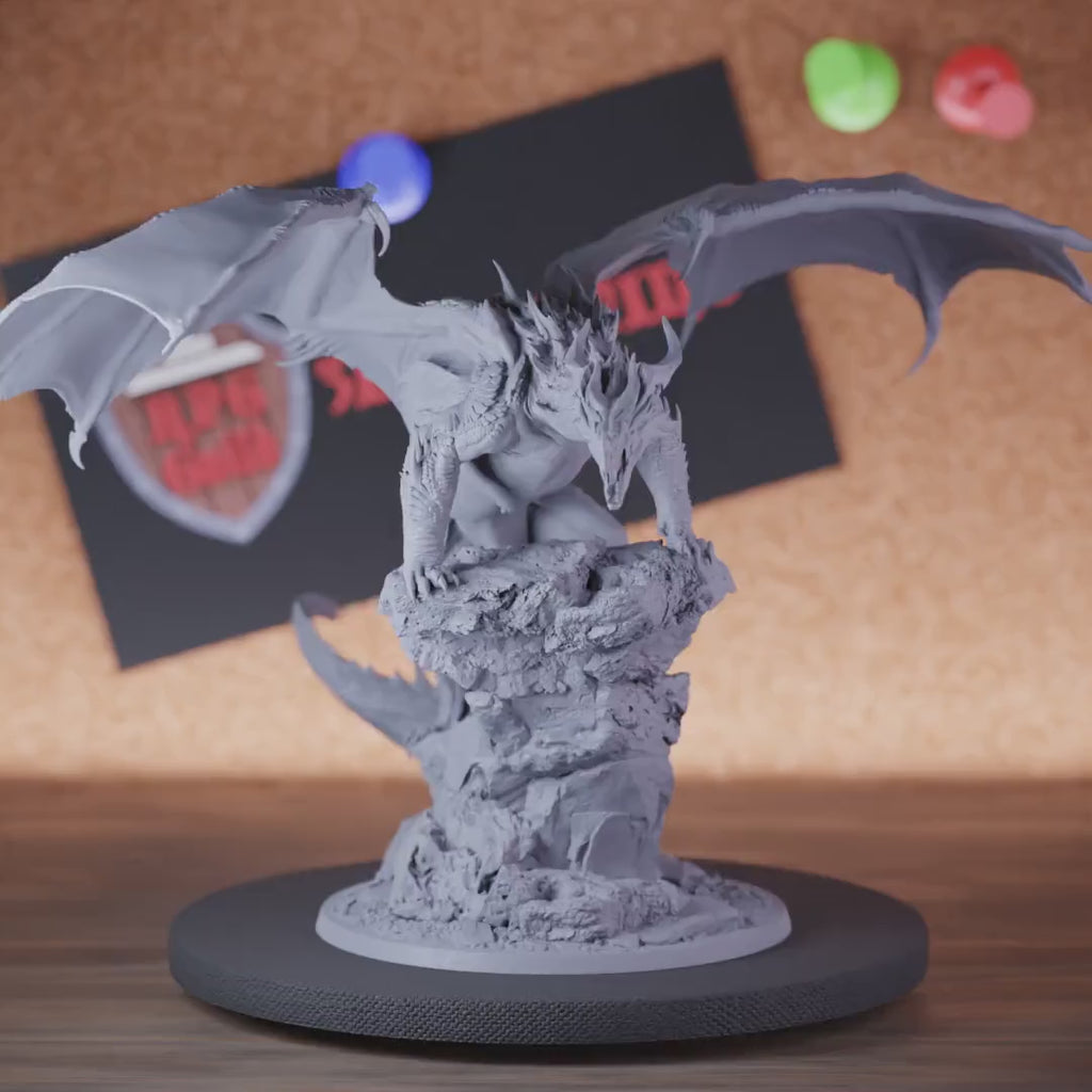 Dragon 5e | DnD Winged Red Roar Dragon Miniature