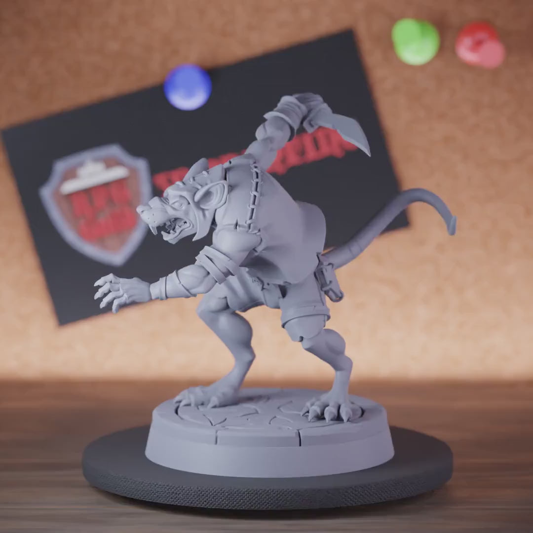 Ratmen 5e | DnD Dagger Slash Rogue Ratmen Miniature