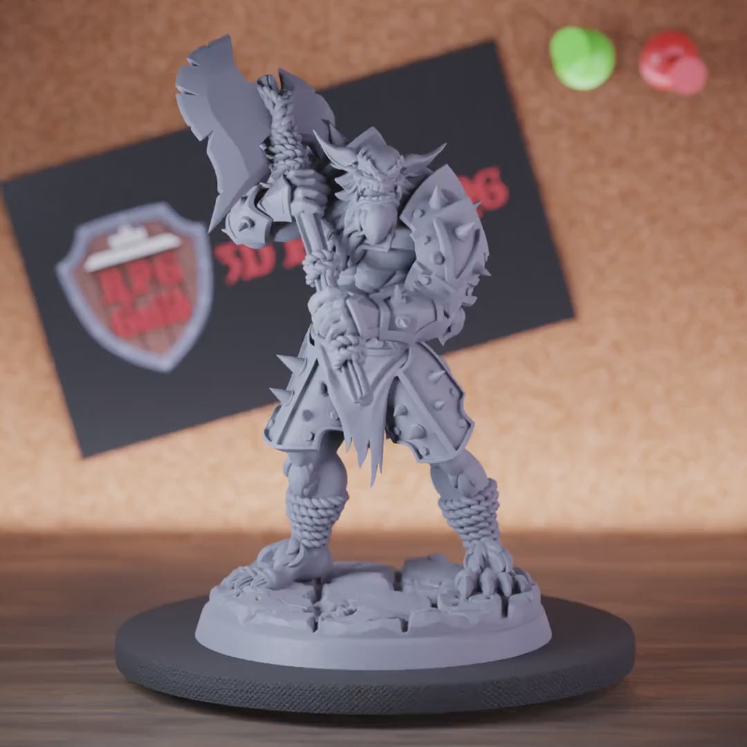 Bugbear 5e | DnD Bugbear Barbarian Battleaxe Miniature