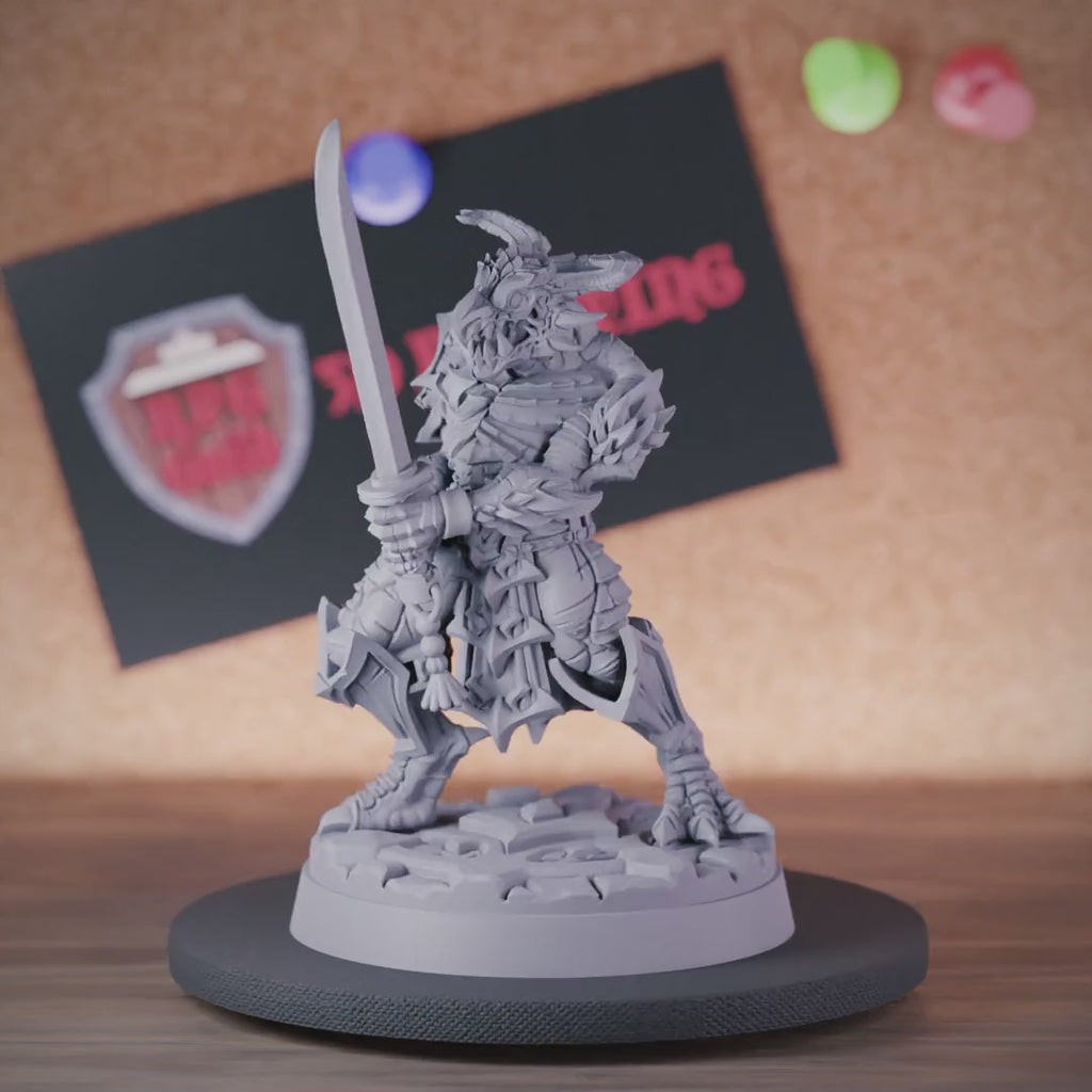 Dragonborn 5e | DnD Dragonborn Fighter of Bahamut Miniature