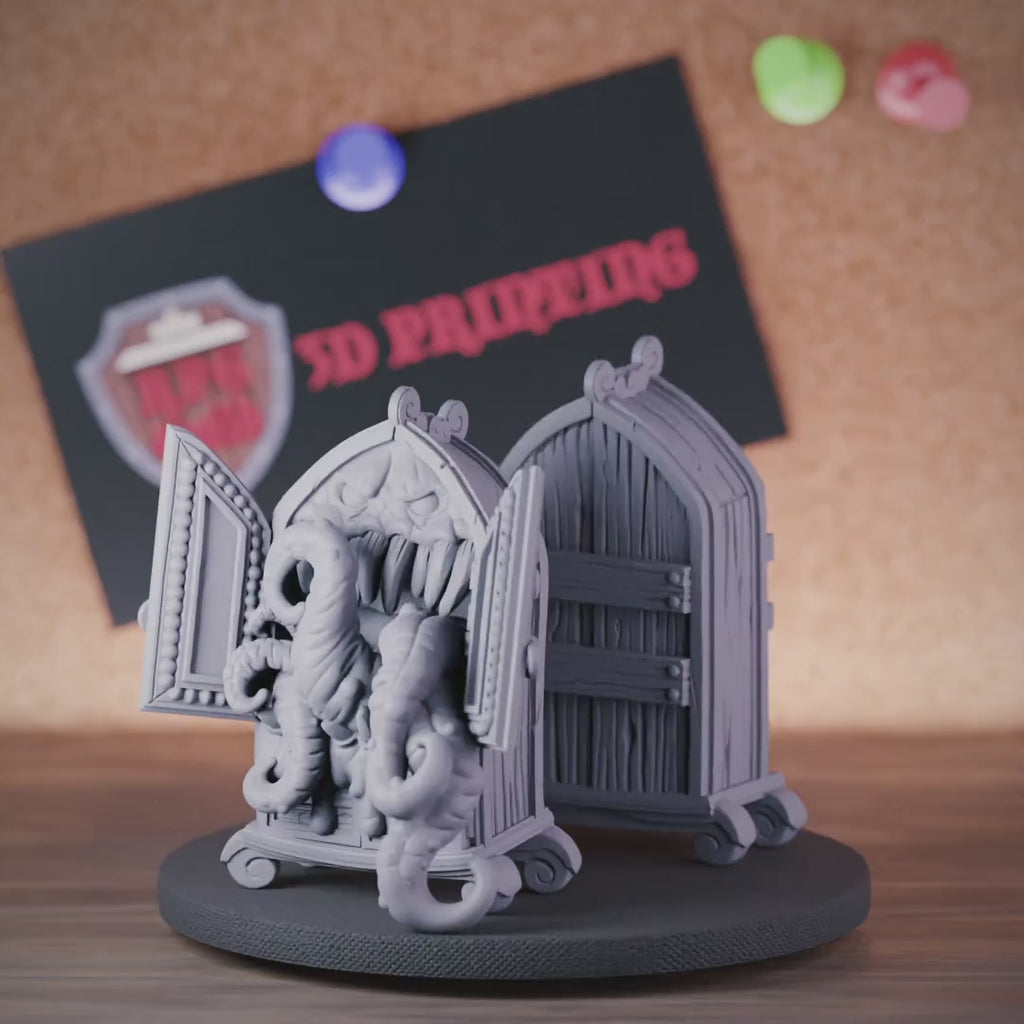 Mimic 5e | DnD Wardrobe Furniture Mimic Miniature