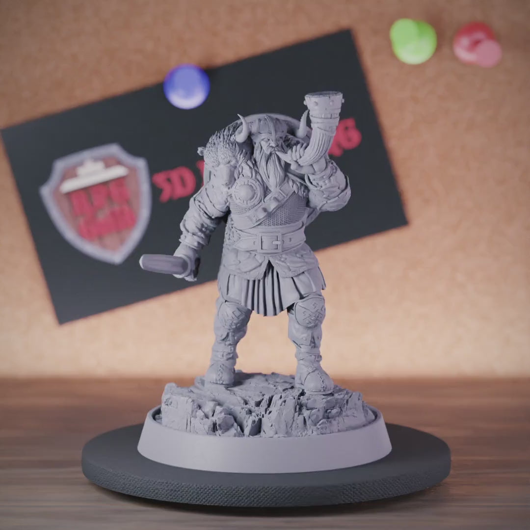 Fighter 5e | DnD Fighter Champion Northman Viking Miniature