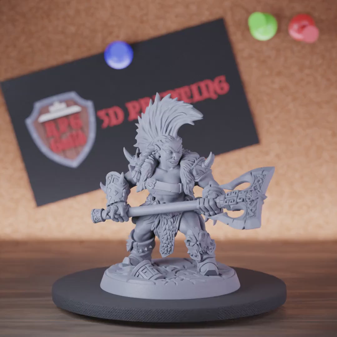 Dwarf 5e | DnD Dwarf Female Punk Miniature