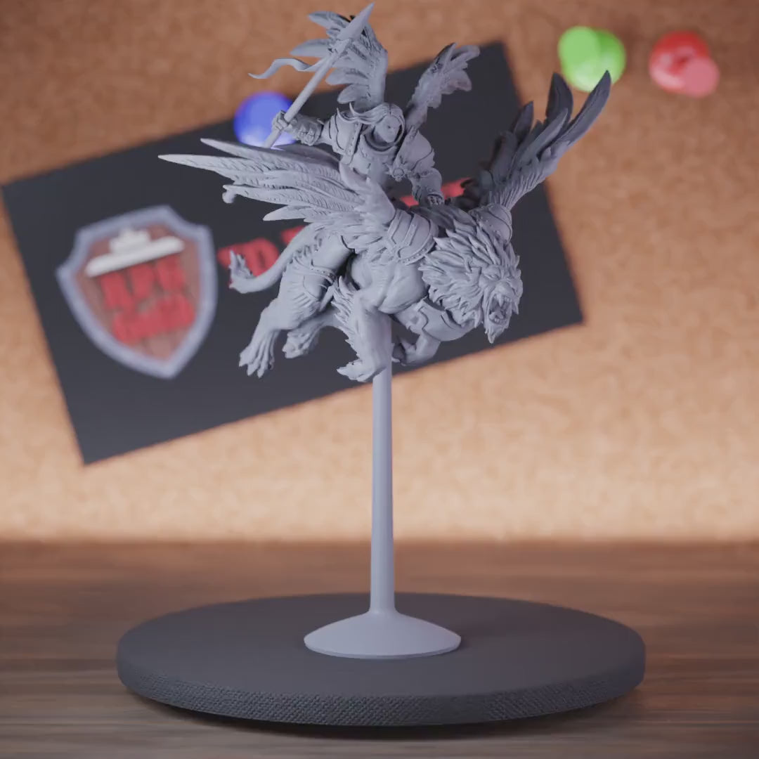 Celestial 5e | DnD Celestial Solar Angel Rider Miniature