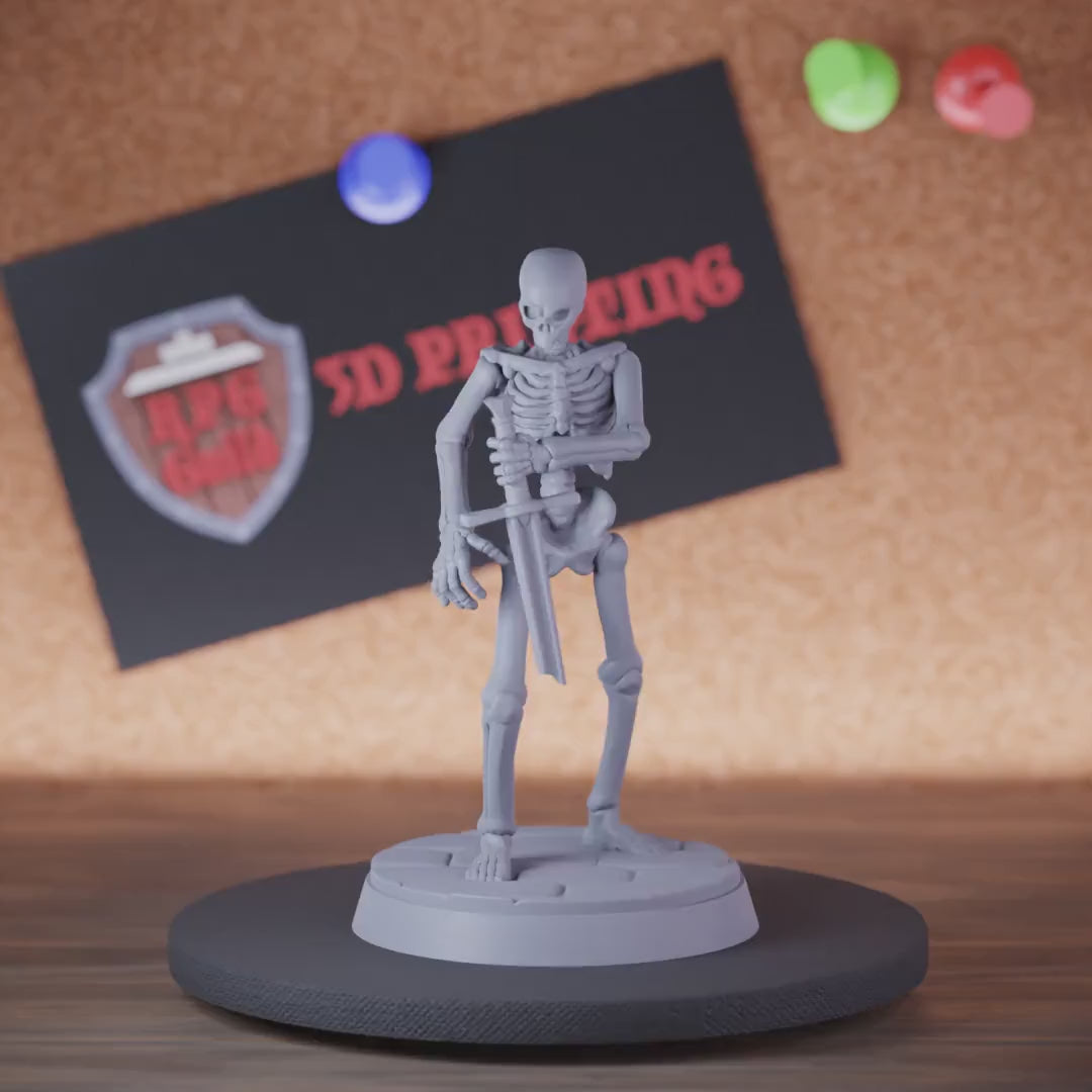 Skeleton 5e | DnD Simple Undead Skeleton Warrior Miniature