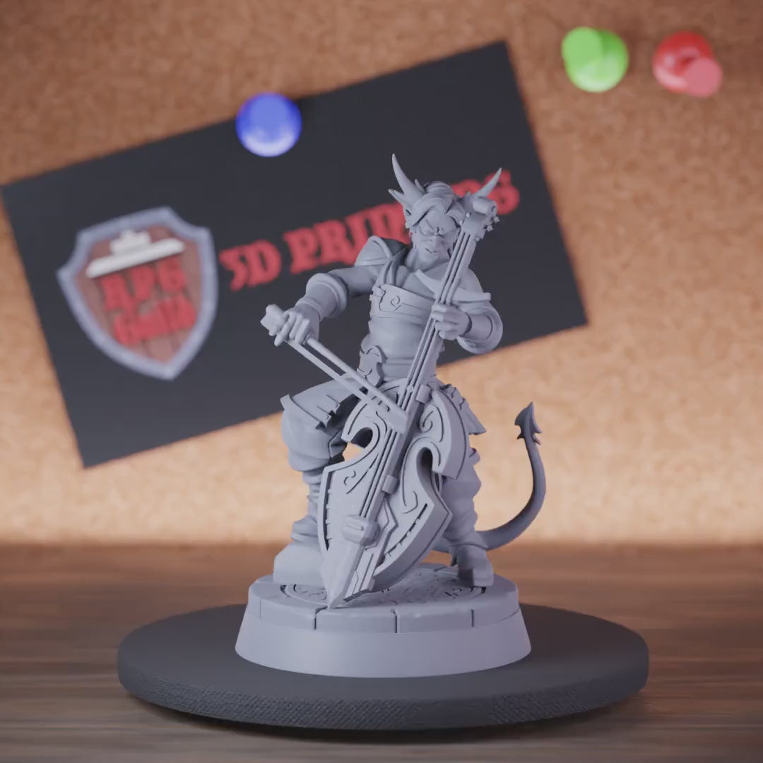 Bard 5e | DnD Tiefling Cello Player Bard Miniature