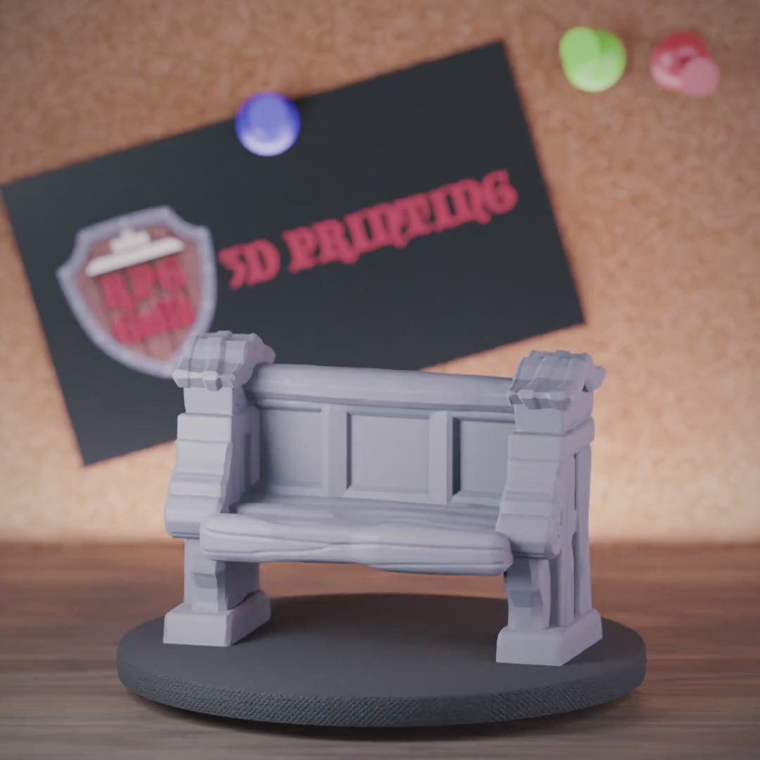 Terrain 5e | DnD Bench Furniture Miniature
